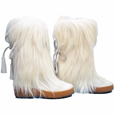 White Fur Boots